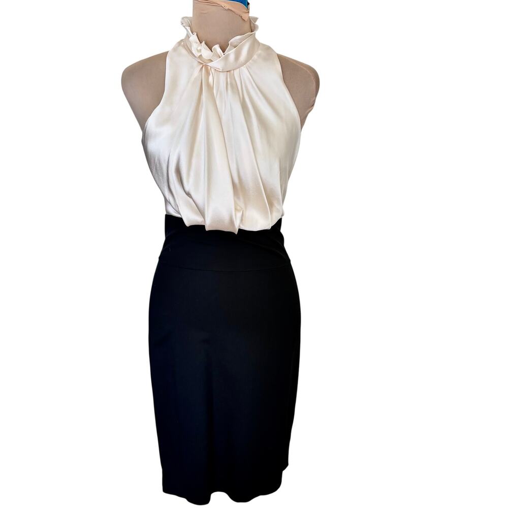 Vintage Y2K Guess by Marciano Silk Wool Bodycon Dress Feminine Bombshell Retro
